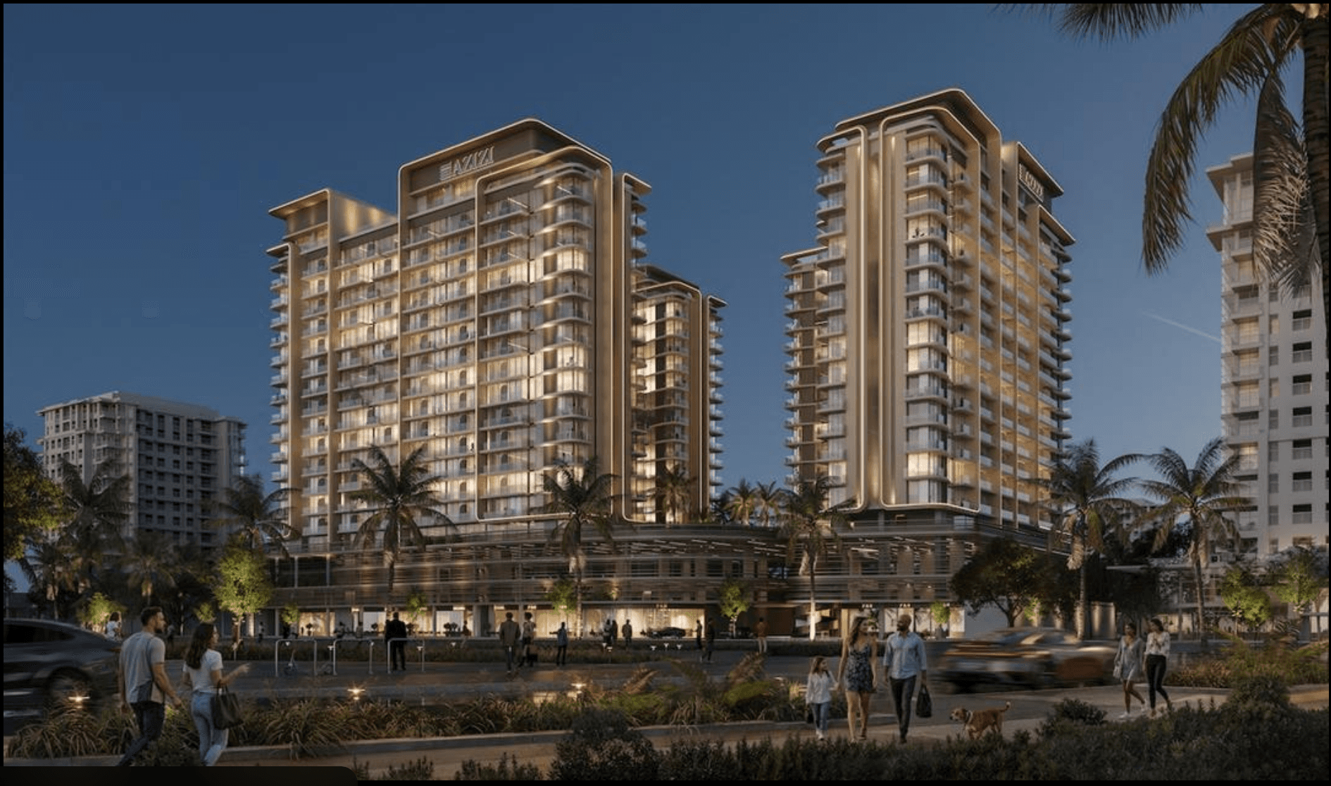 Vue de Azizi Jaddaf Beach Oasis situé à Al Jaddaf, Dubaï